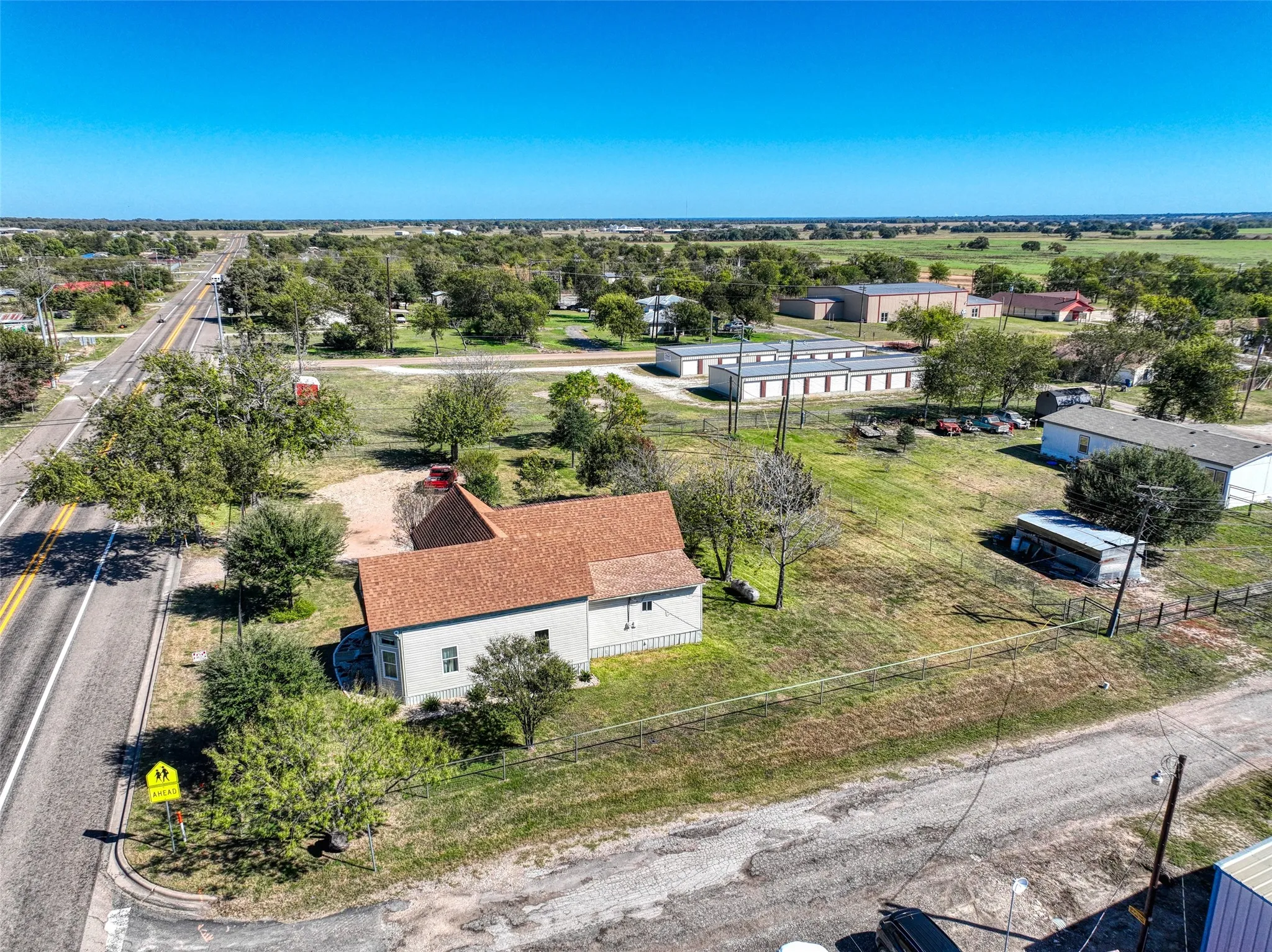 Aerial view of property and surrounding area