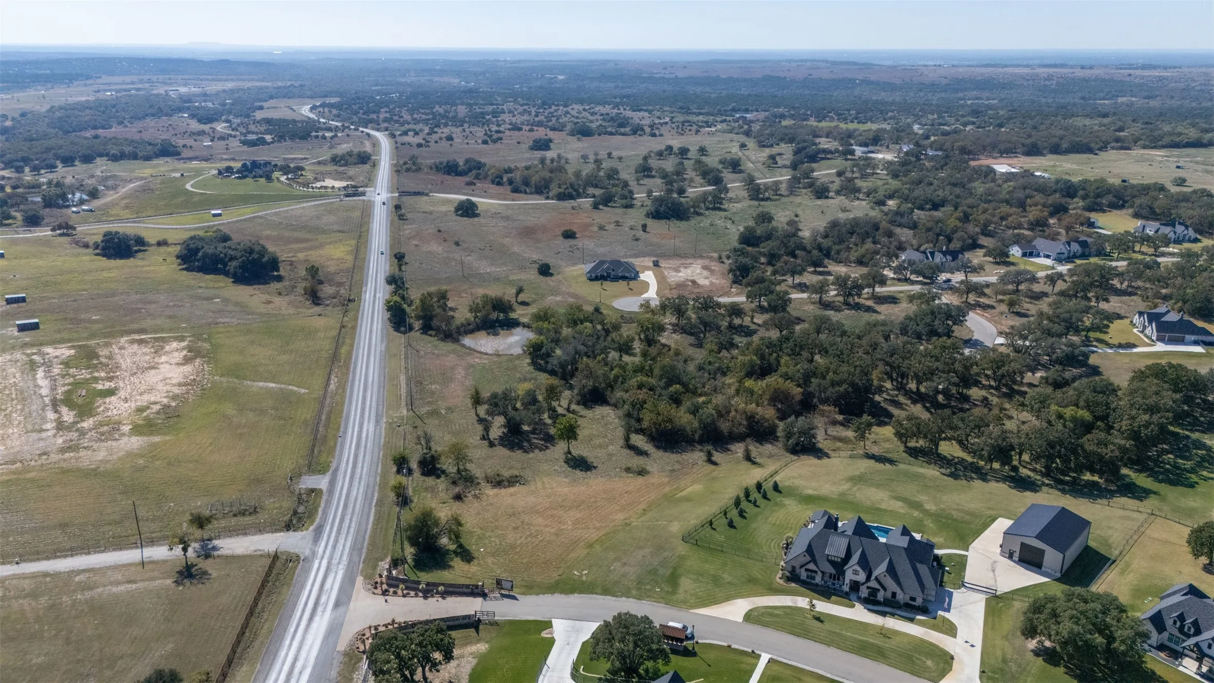 Aerial view of property's location
