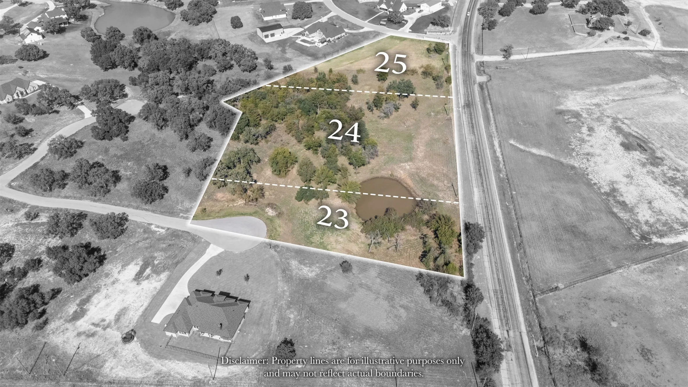 Map / location with property parcel outlined