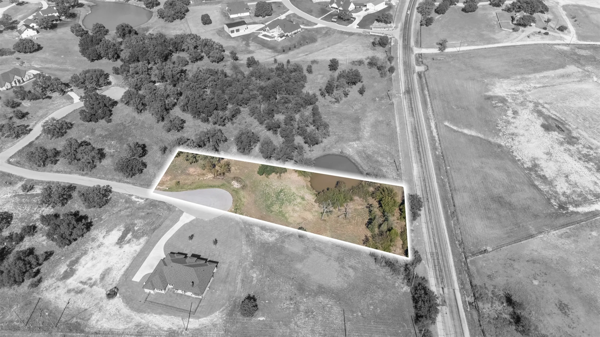 View of property location with property boundaries highlighted