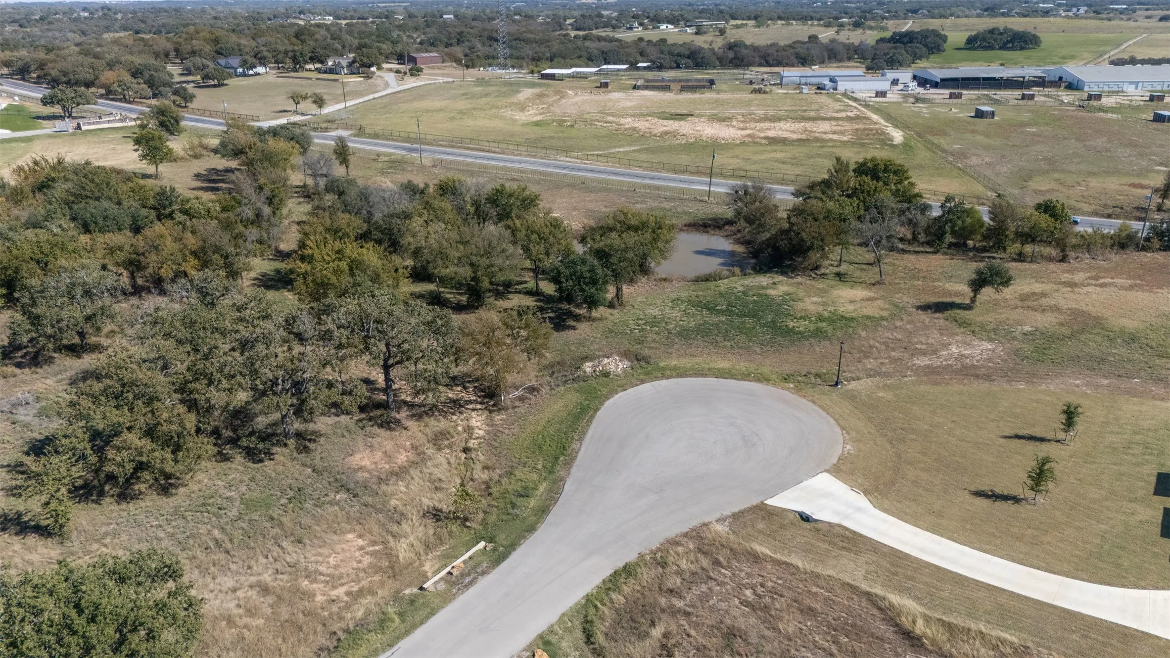 Aerial view of property's location