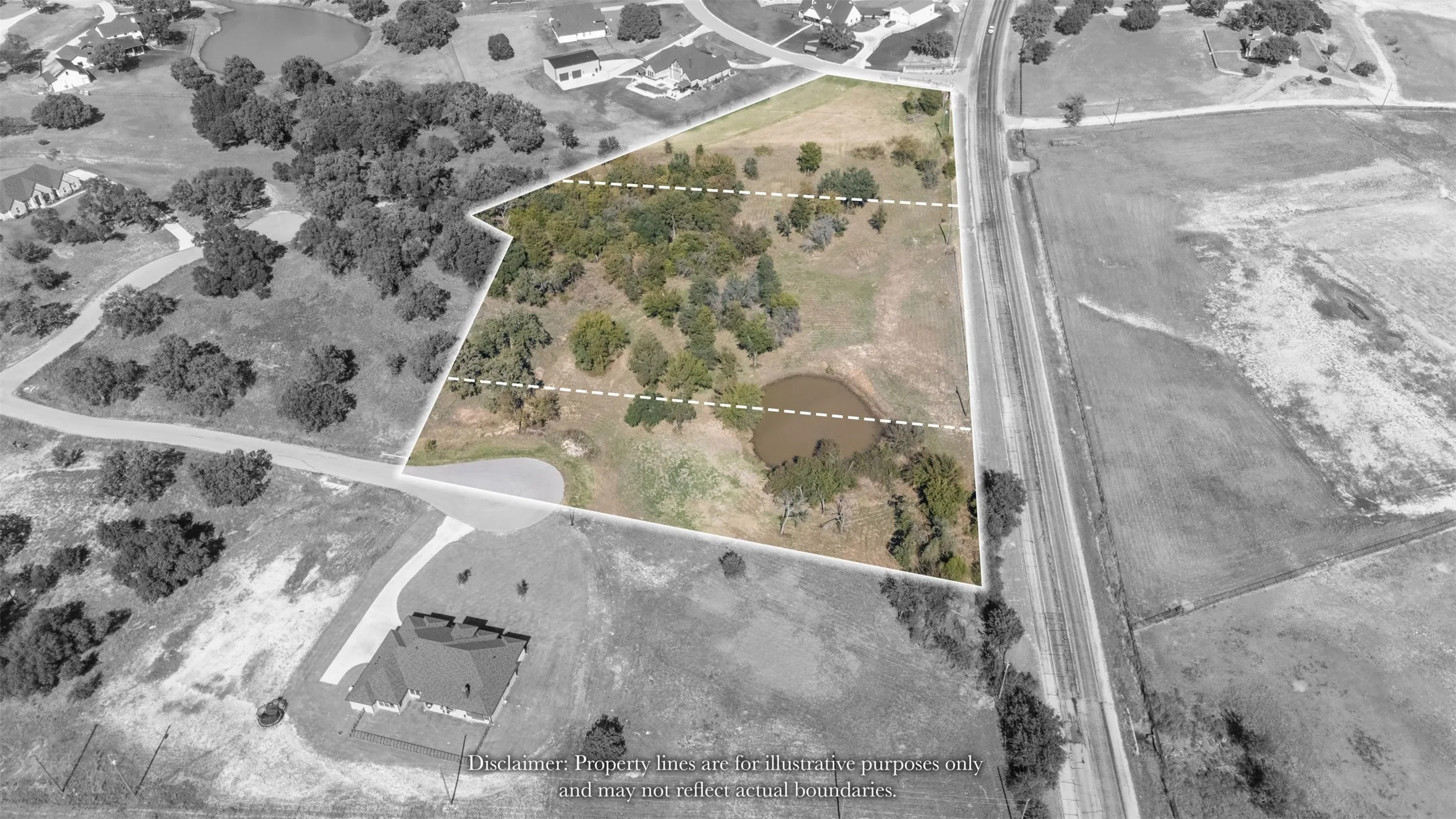 Map / location with property parcel outlined
