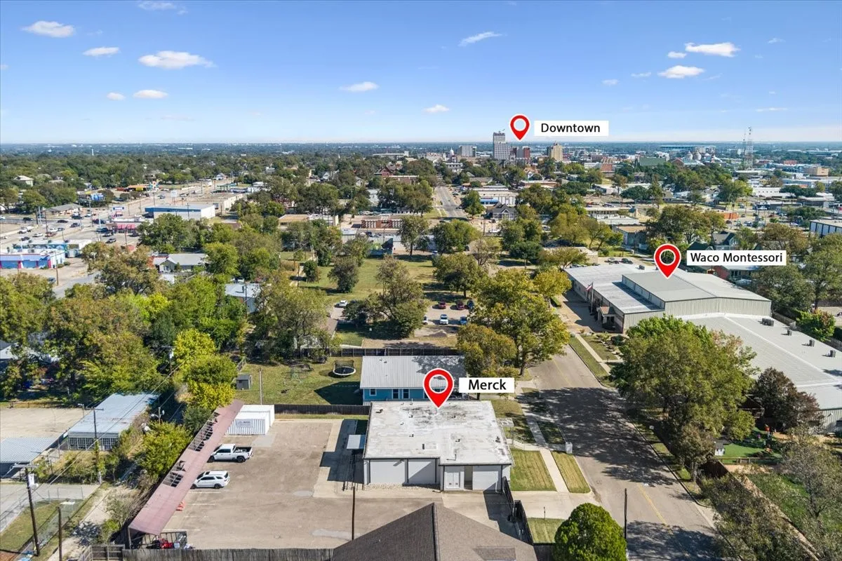 Aerial overview of property's location