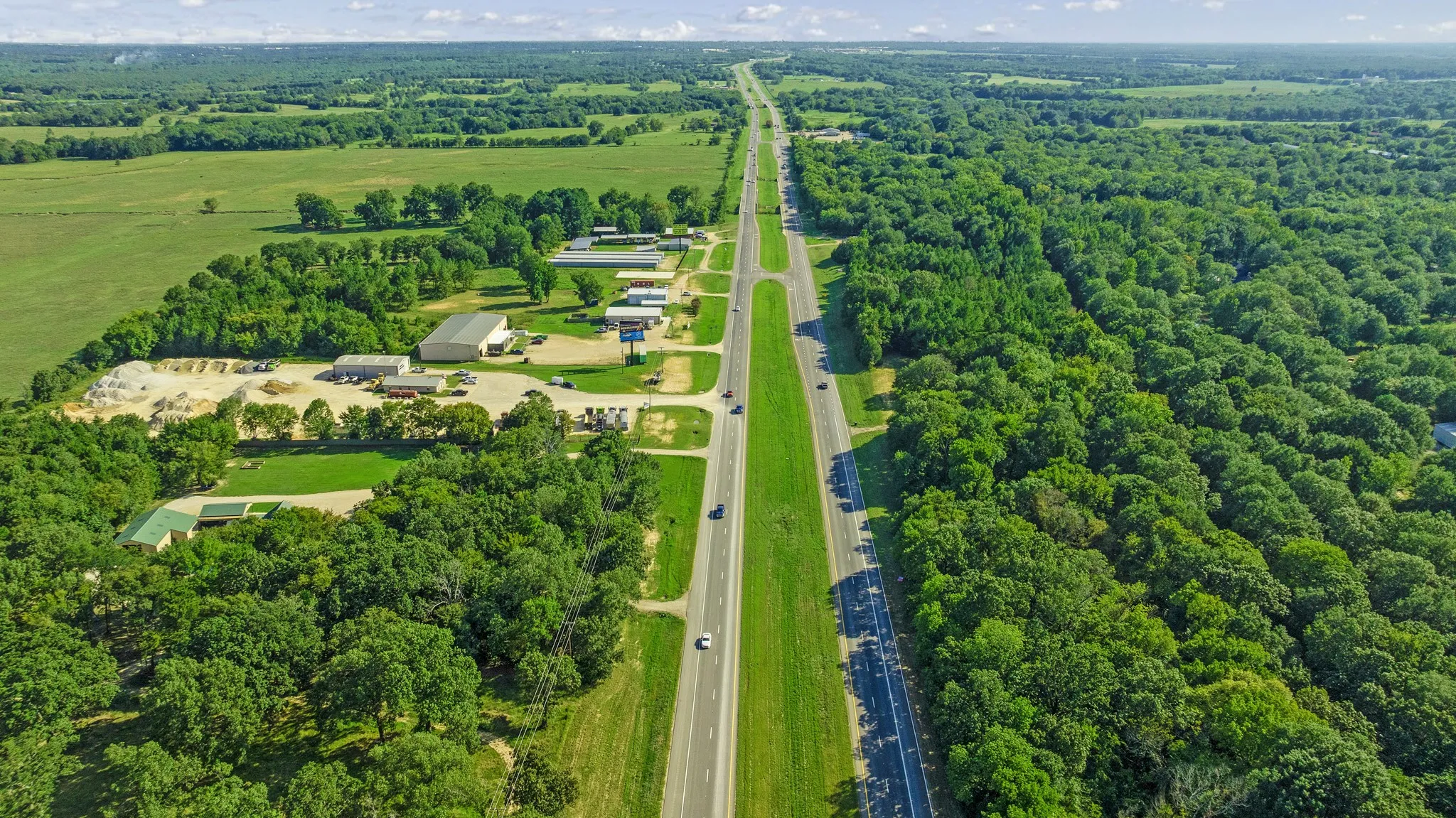 Aerial view of property's location