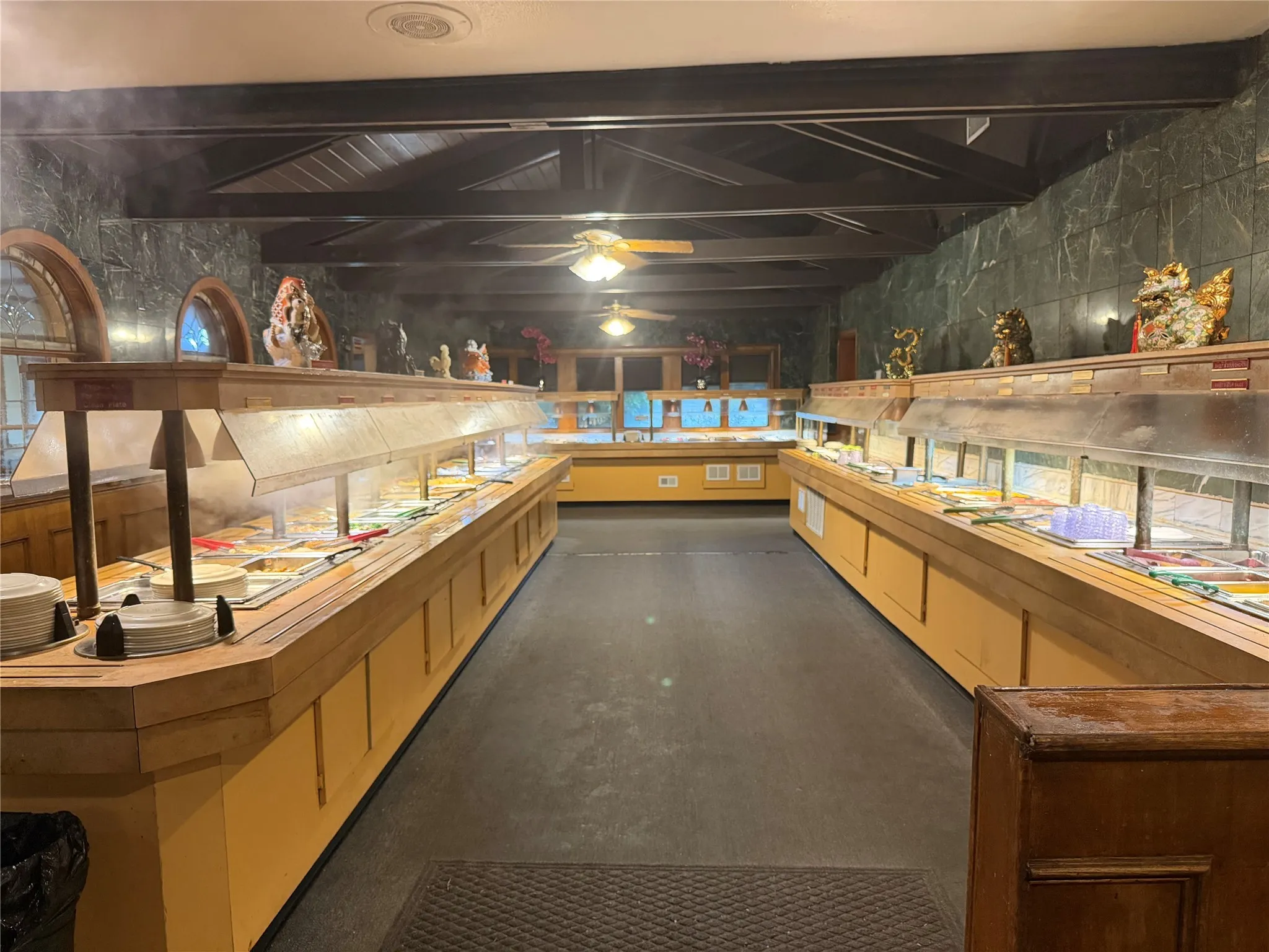 Bar with light countertops