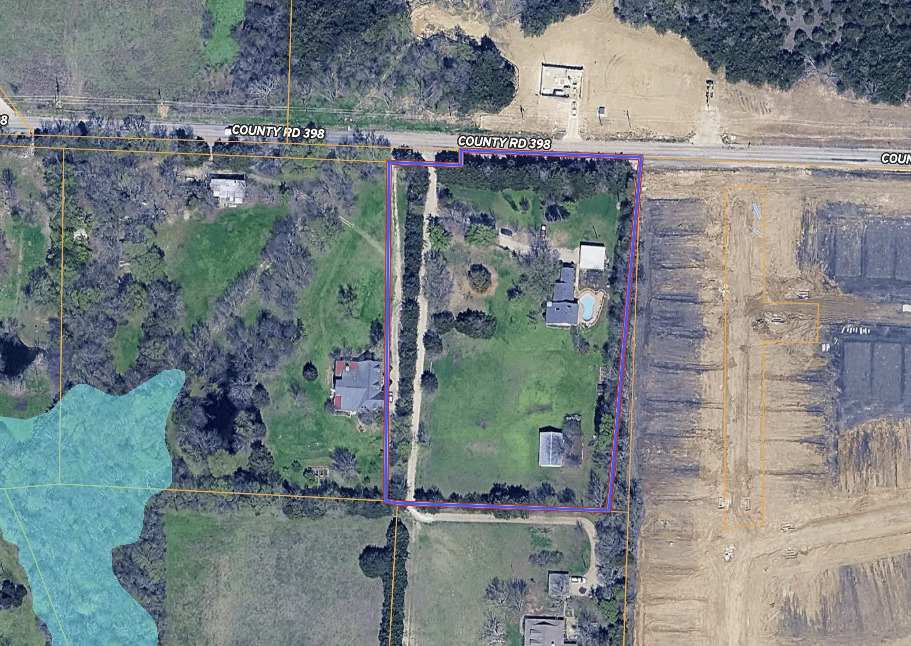 Map of property location featuring property boundaries highlighted