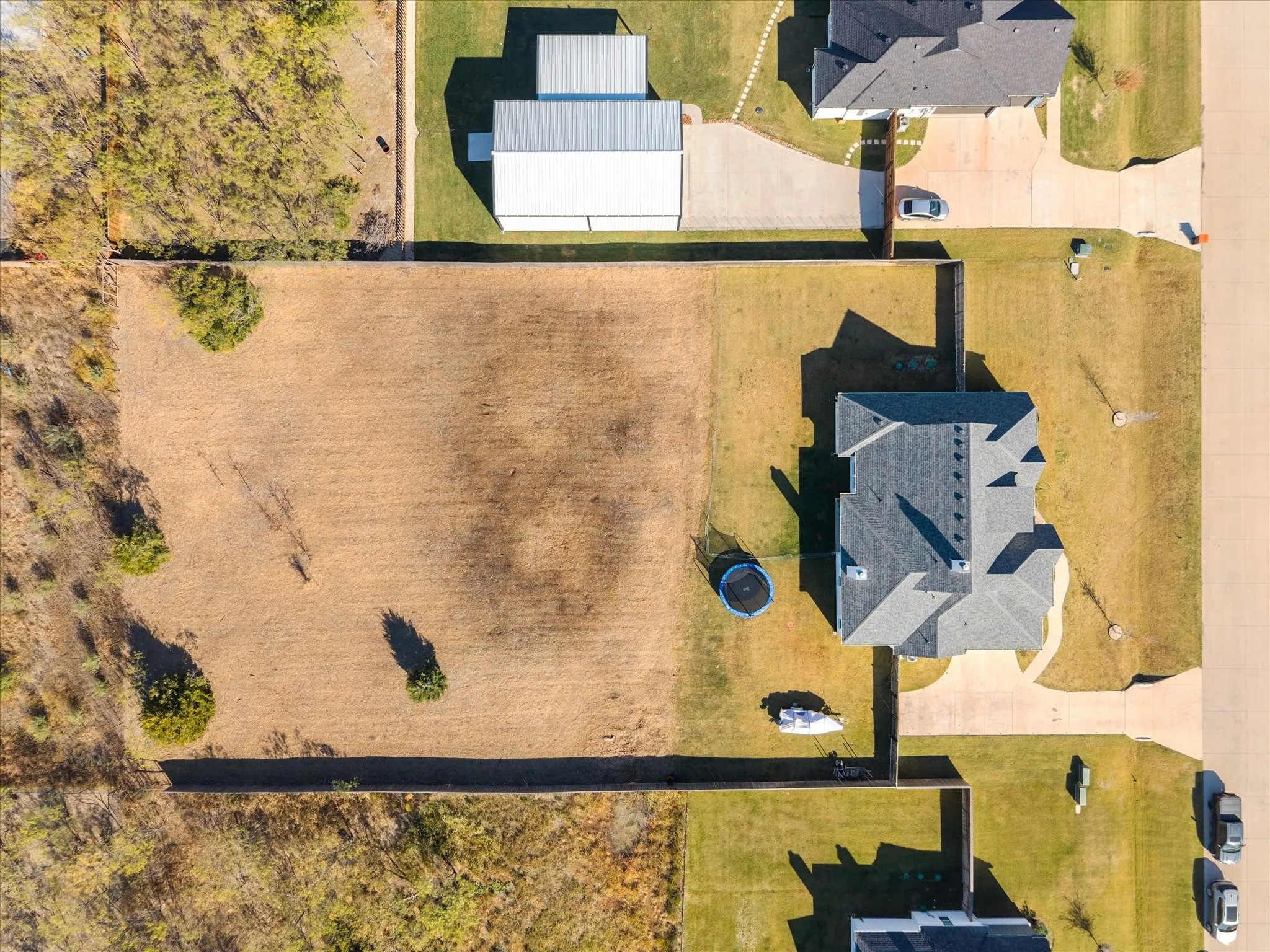 View from above of property