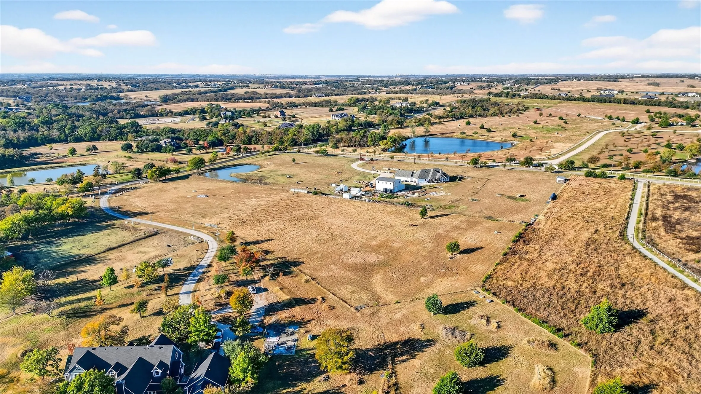 Drone / aerial view of a large body of water