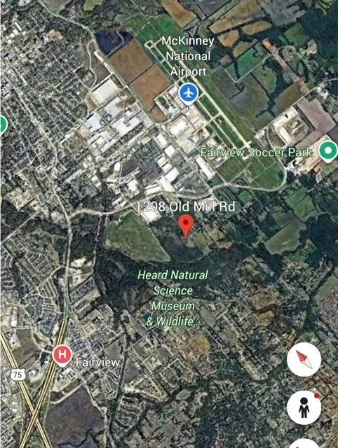 Aerial view of property's location