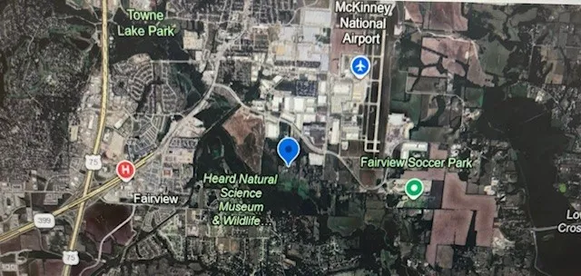 Aerial view of property's location