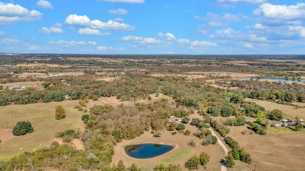 Aerial view of a large body of water