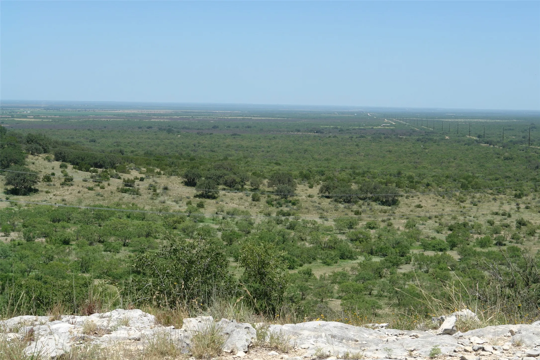 Aerial view of sparsely populated area