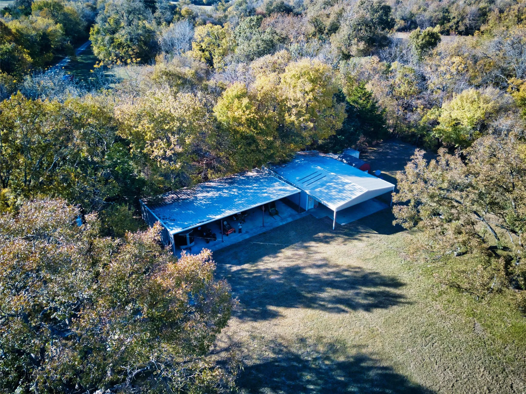 Aerial View of garage and Equipment Shed