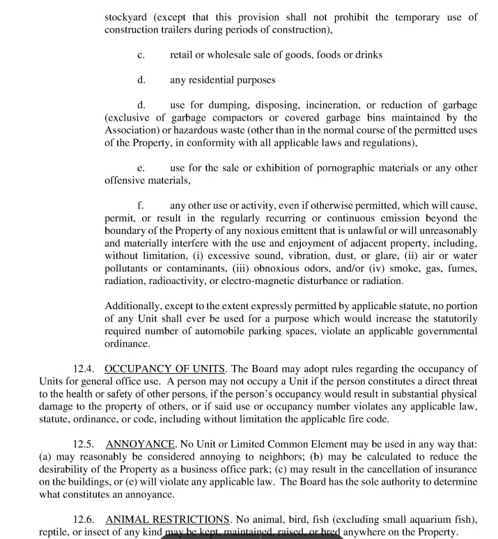 View of miscellaneous listing collateral