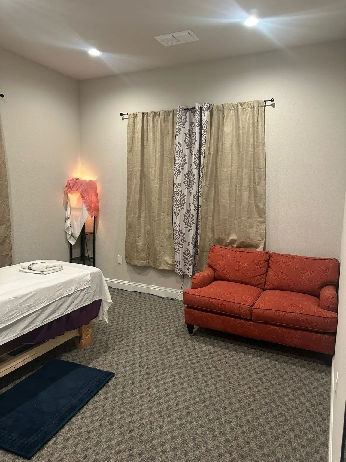 Bedroom featuring carpet floors and recessed lighting
