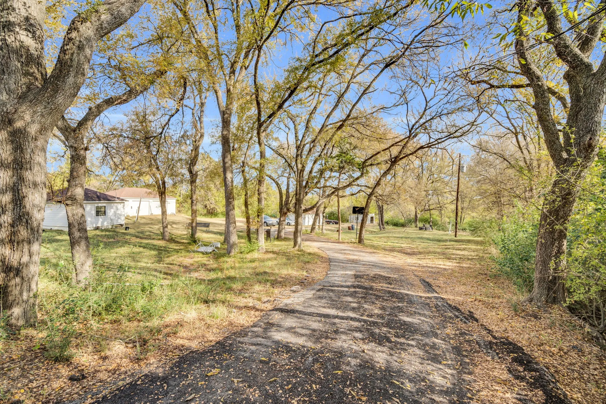 Driving path from house to the property