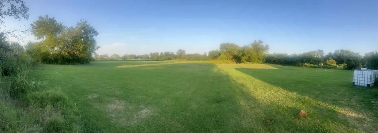 View of grassy yard with a view of countryside