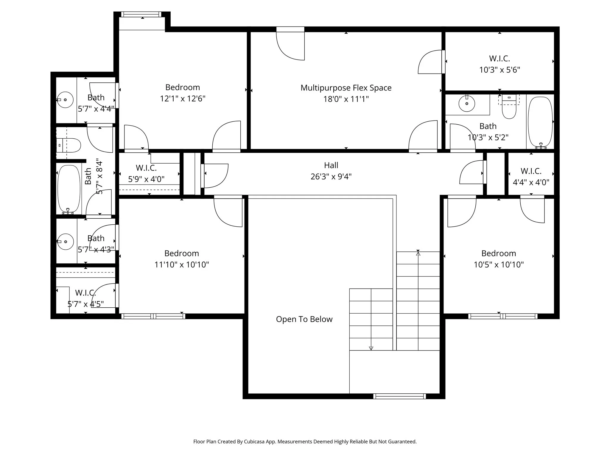 Upstairs floor plan