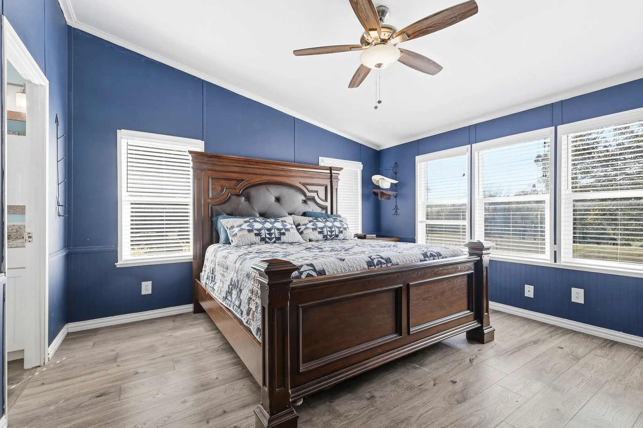 Primary Bedroom with a Spacious Walk-in Closet. Ample Space For Clothes and Storage. Very Generously Sized.