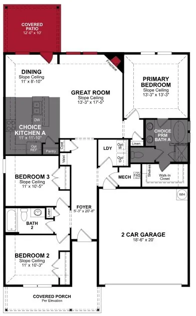 Beazer Homes Whitewing Trails Allegheny Floorplan.