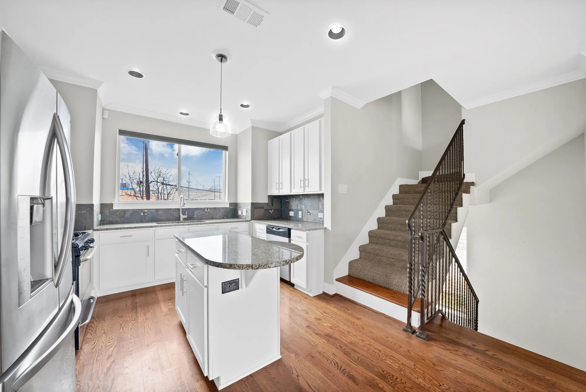 Updated kitchen to white drawers
