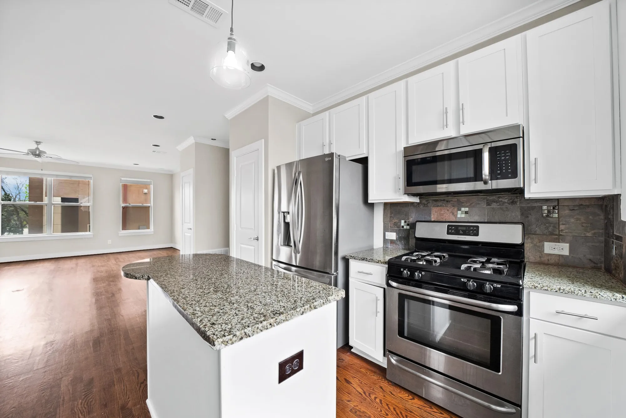 Updated kitchen to white drawers