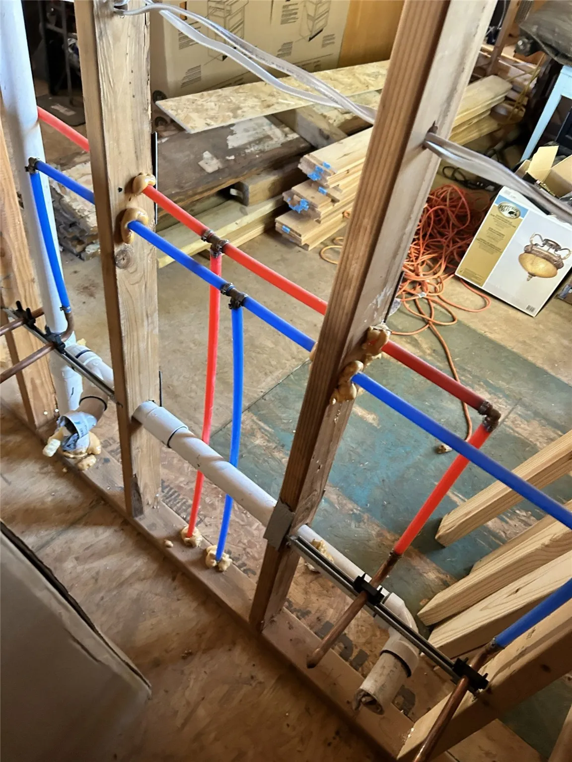 Plumbing in primary en suite