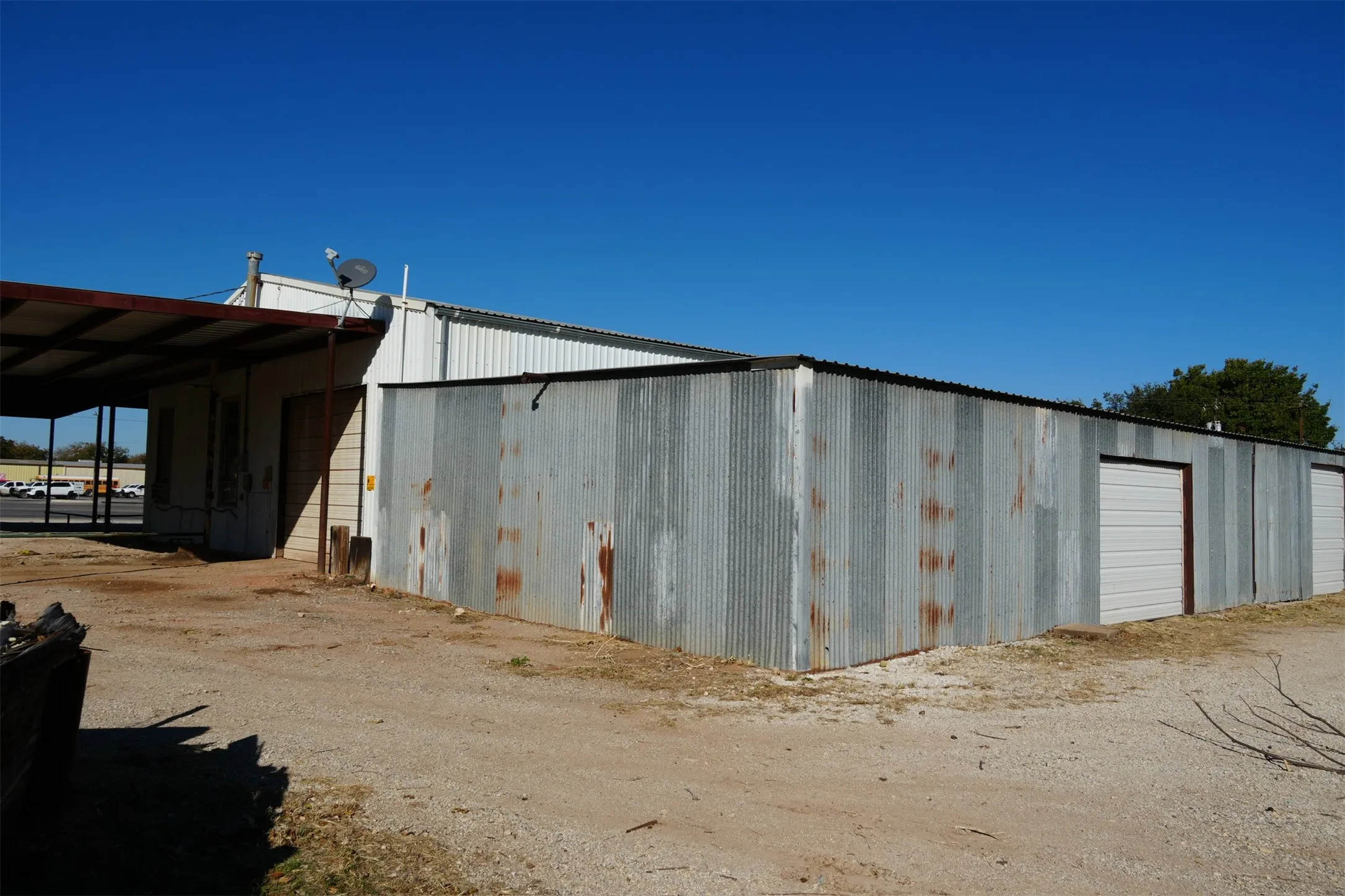 View of pole building featuring a garage