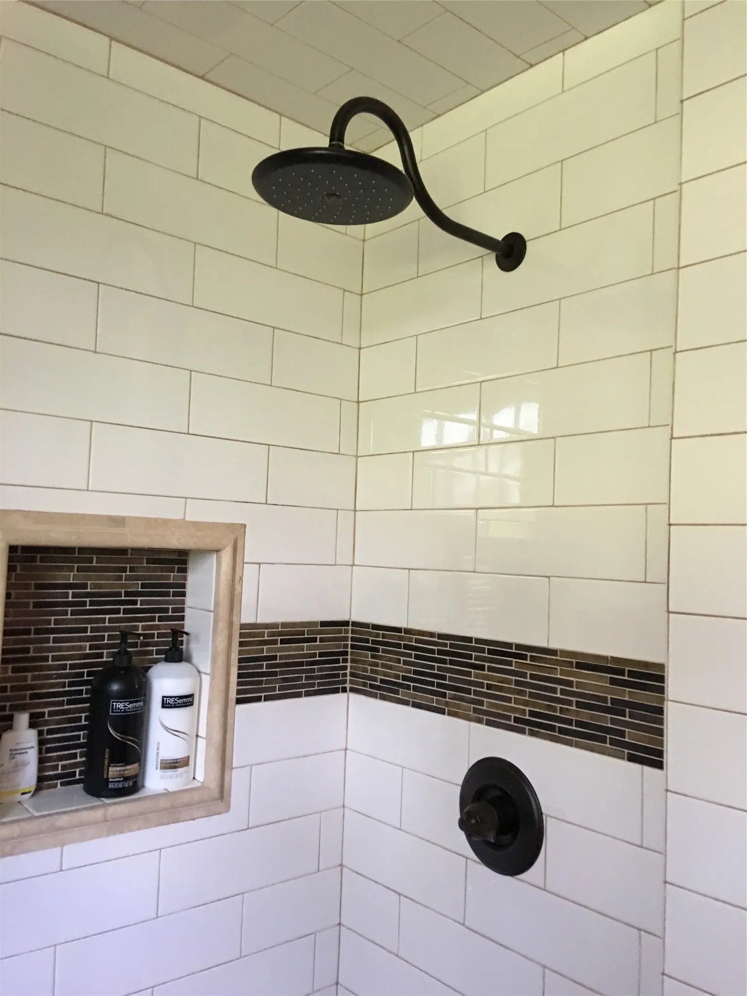 Bathroom with dual shower heads