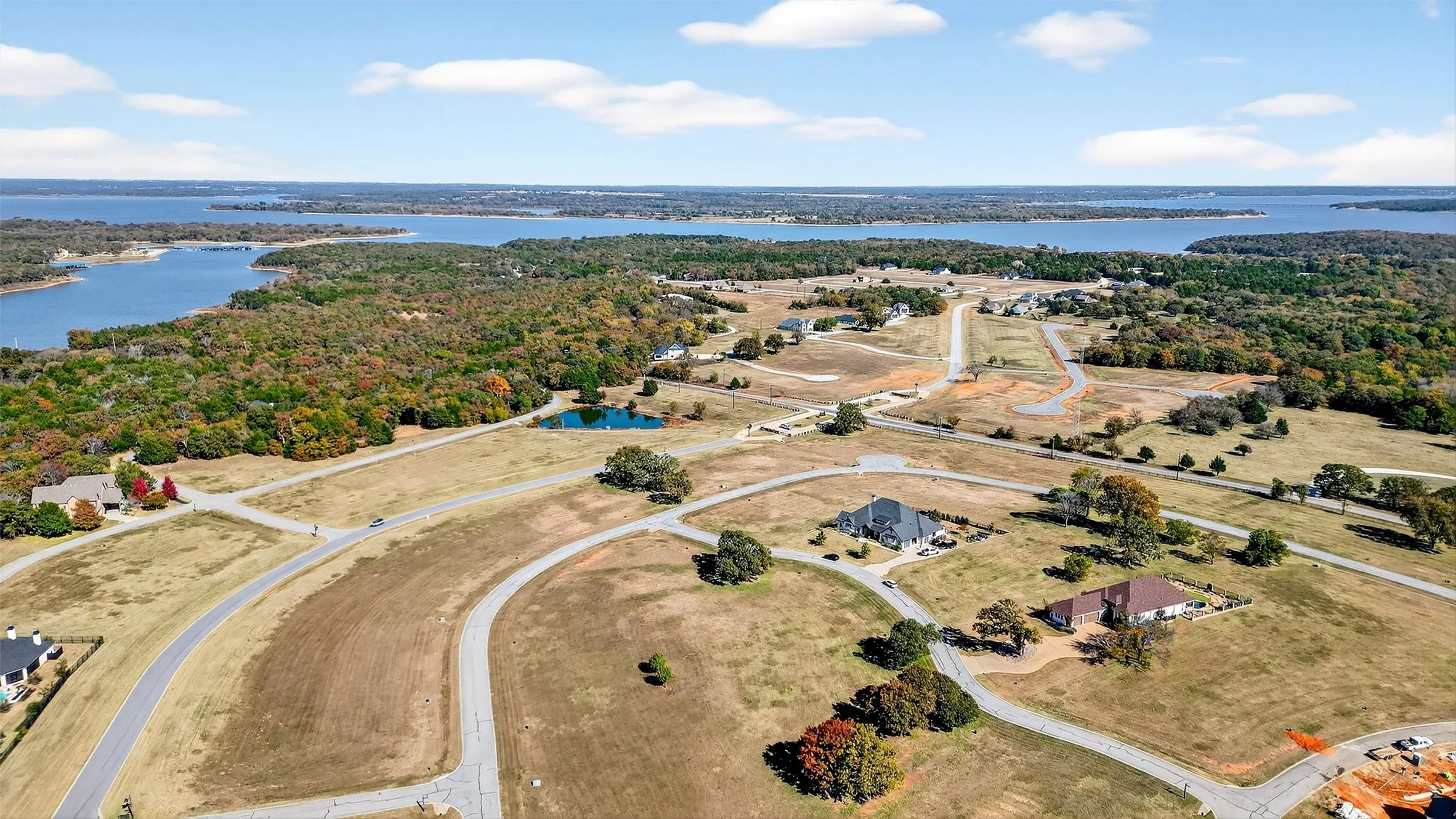 Drone / aerial view of a nearby body of water