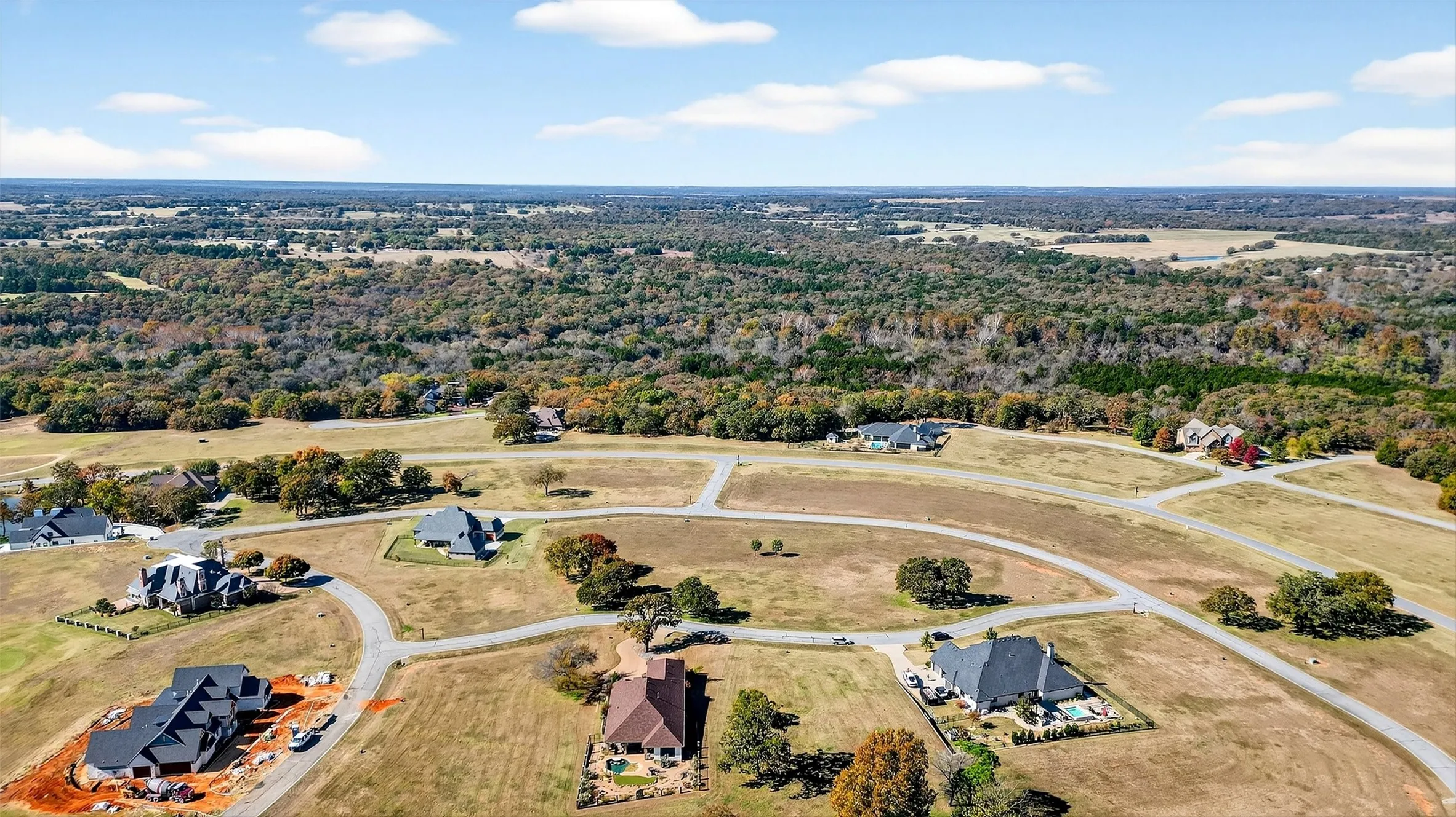 Drone / aerial view of a heavily wooded area