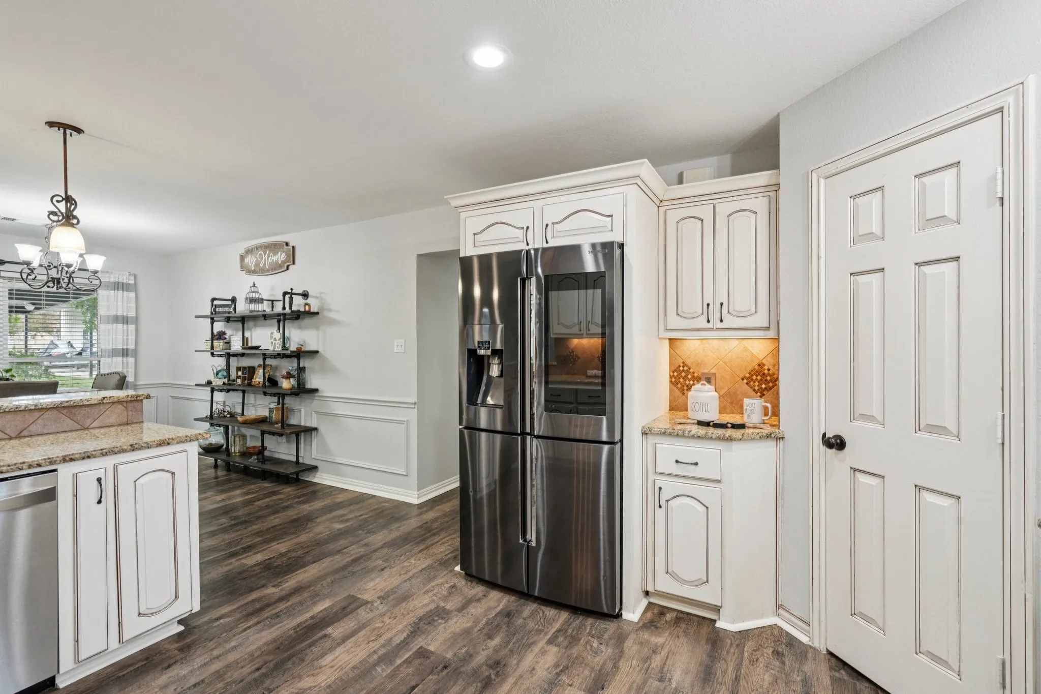 Coffee Bar and custom Refrigerator nook