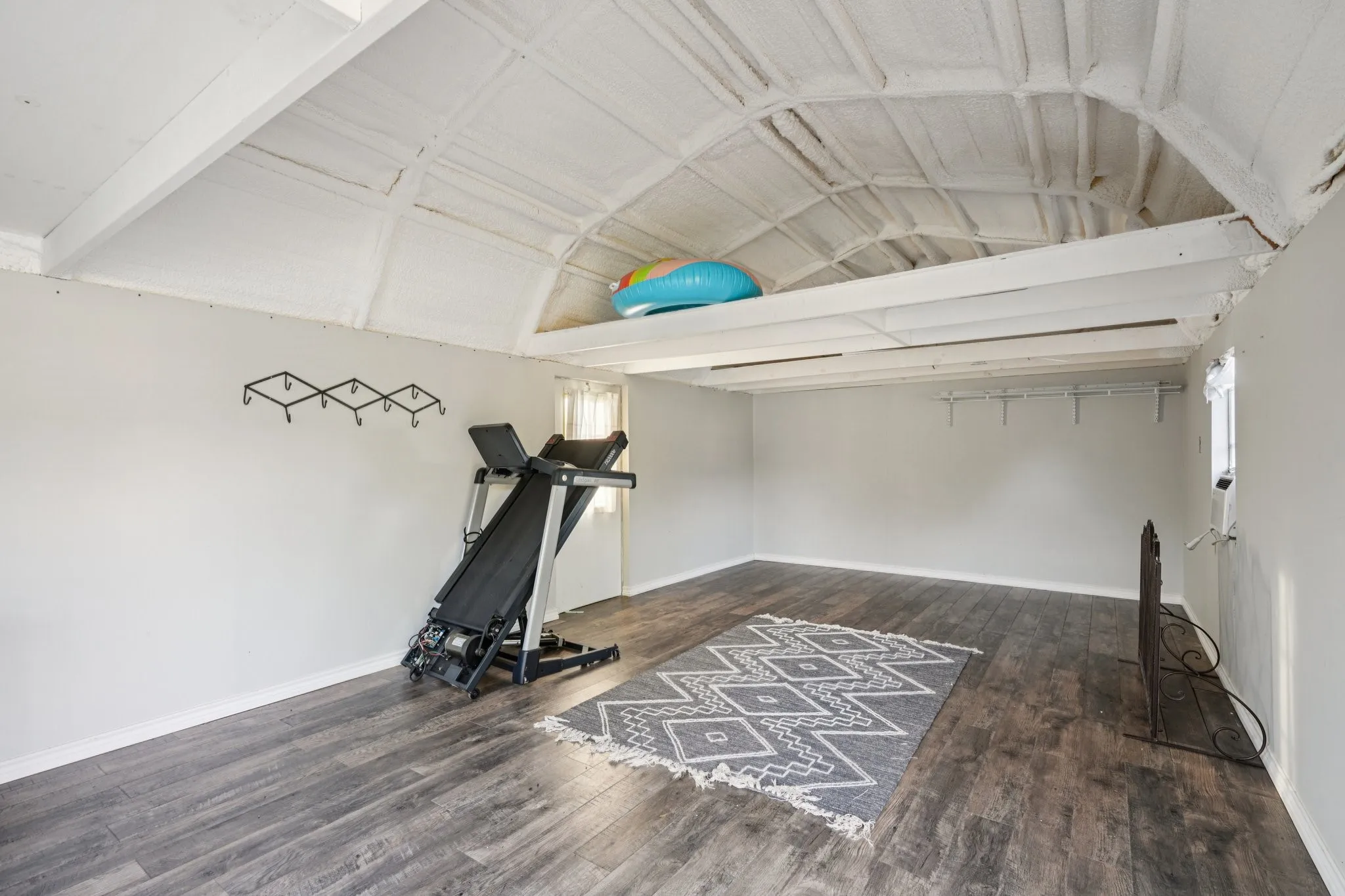 SHE SHOP is fully spray foamed, LVP flooring and electricity!