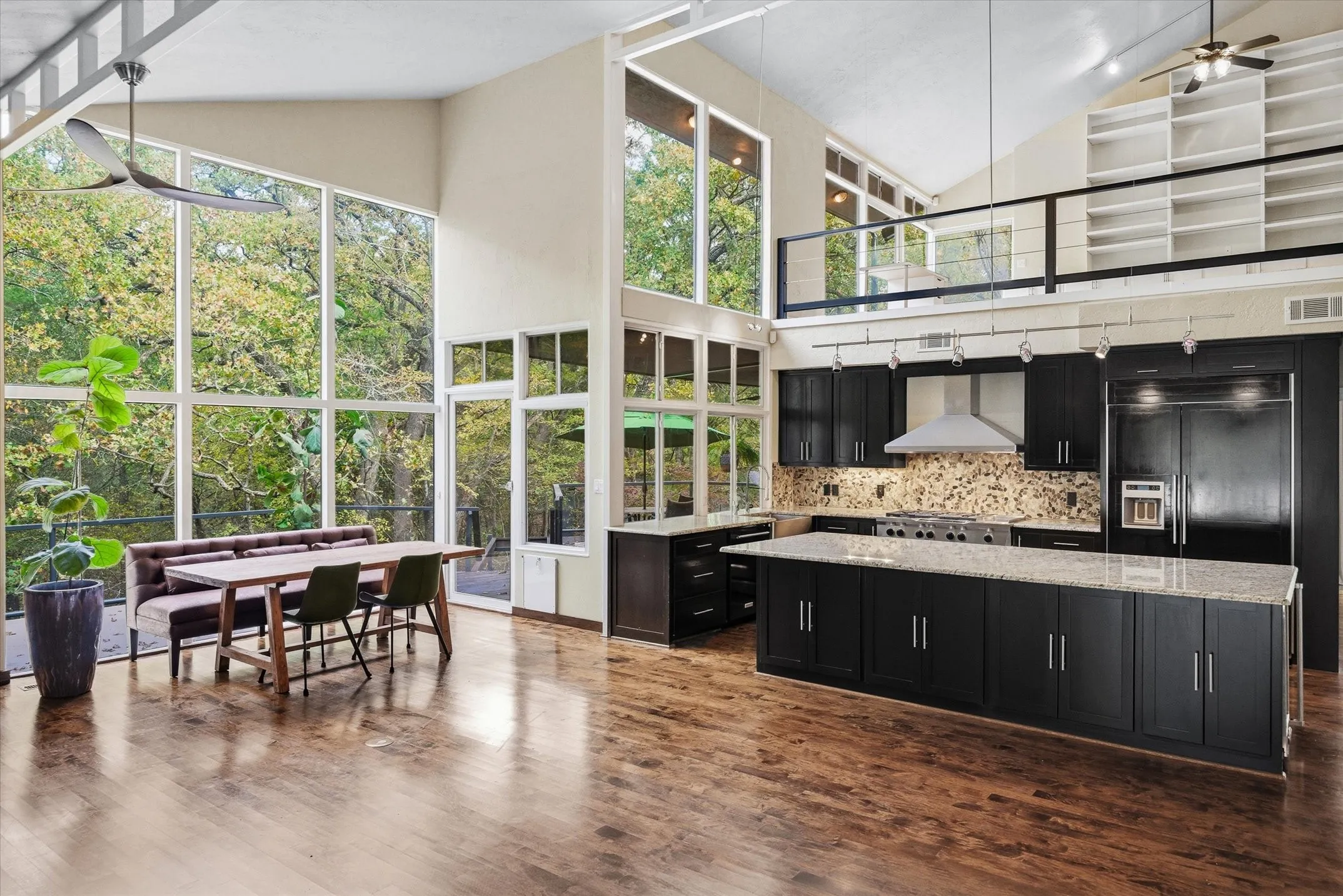 A Treehouse Kitchen open to the Great Room