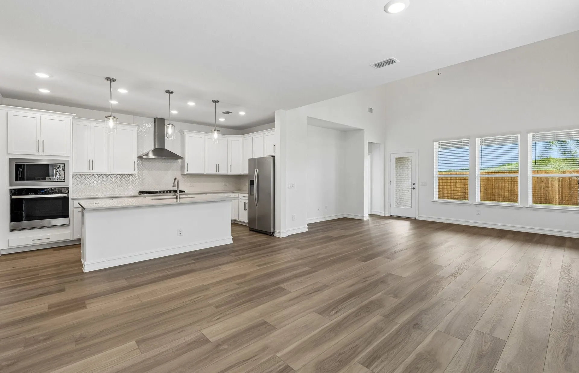 Open concept gathering room