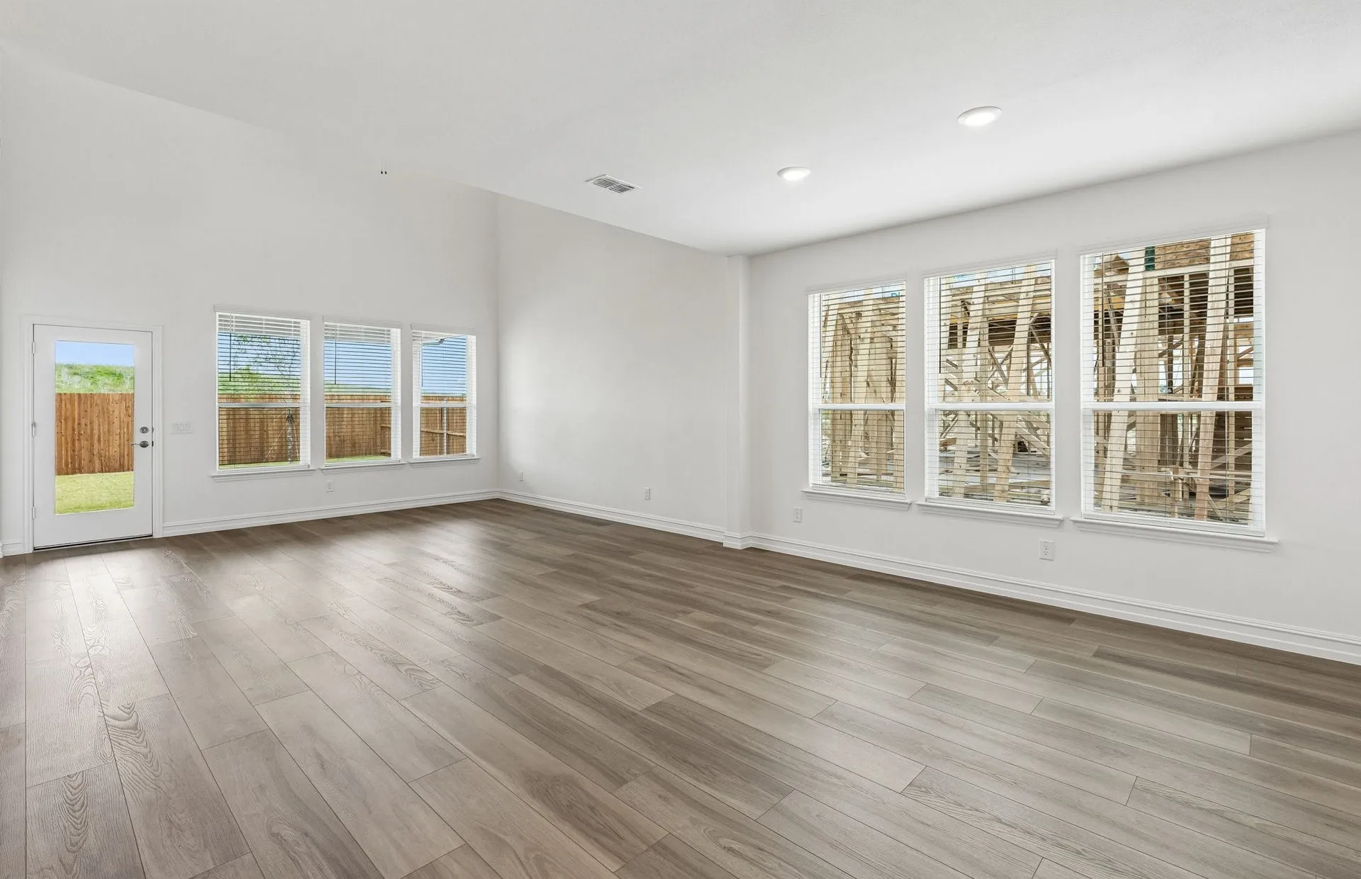 Gathering room with large windows