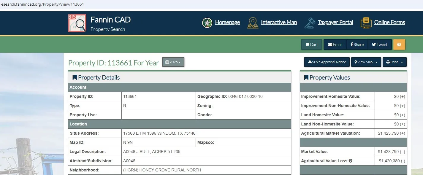 View of miscellaneous listing collateral