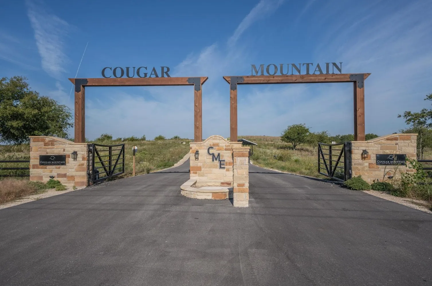 View of road with a gate