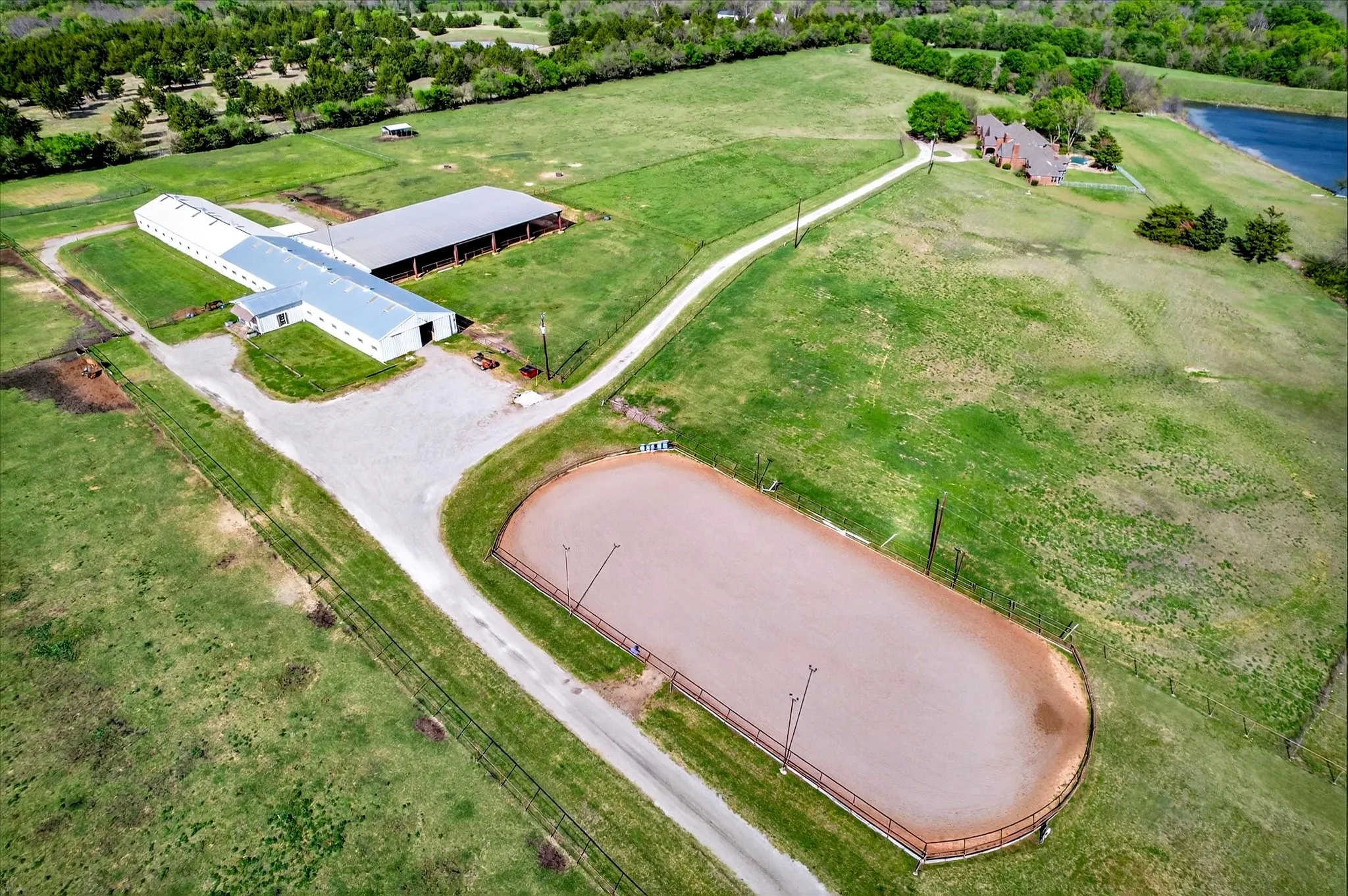 Lighted outdoor arena