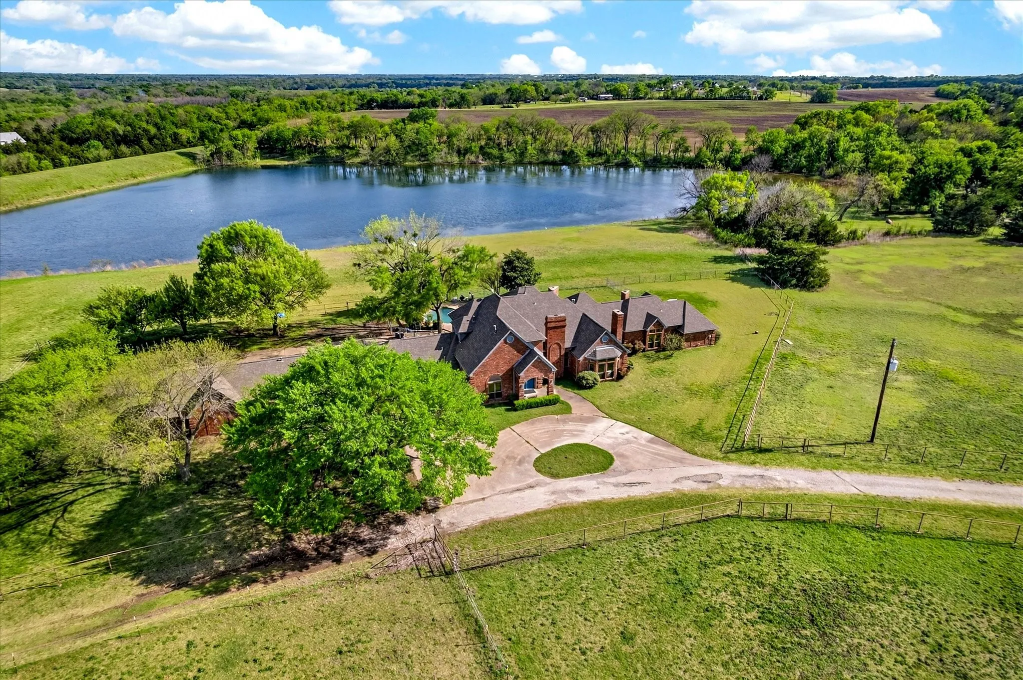 Main house with lake view