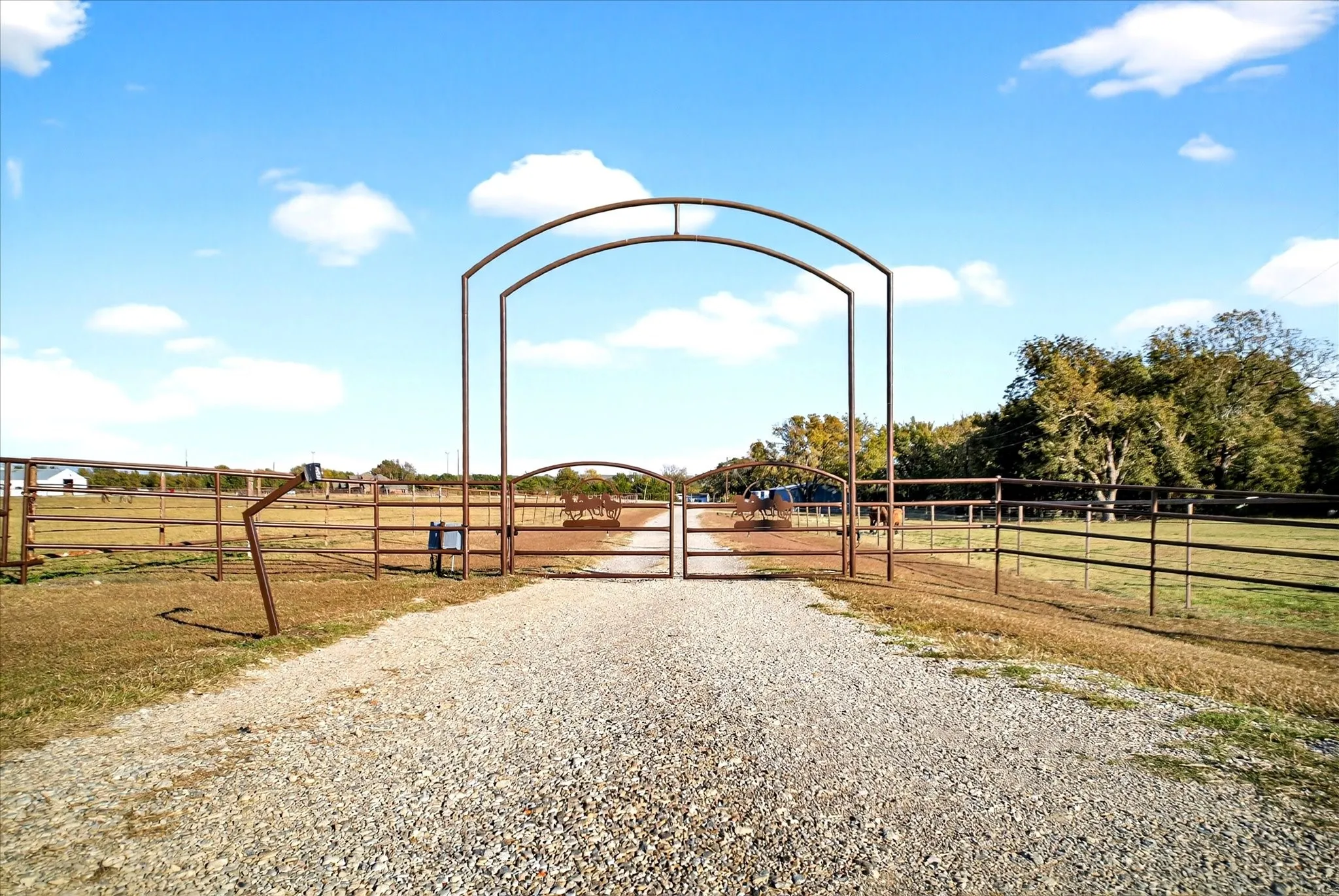 Main gated entry to Starfire Ranch