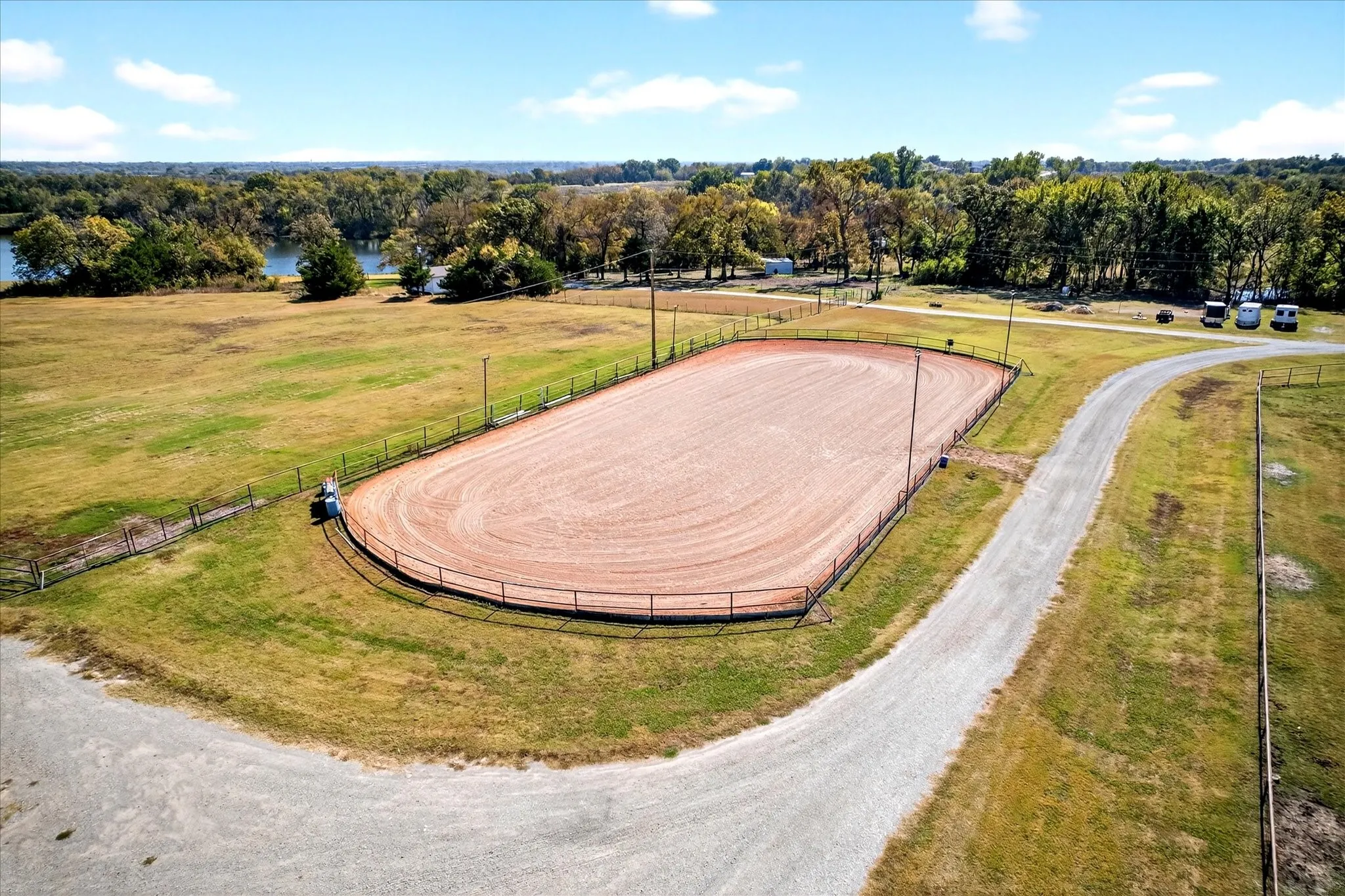 Lighted outdoor arena