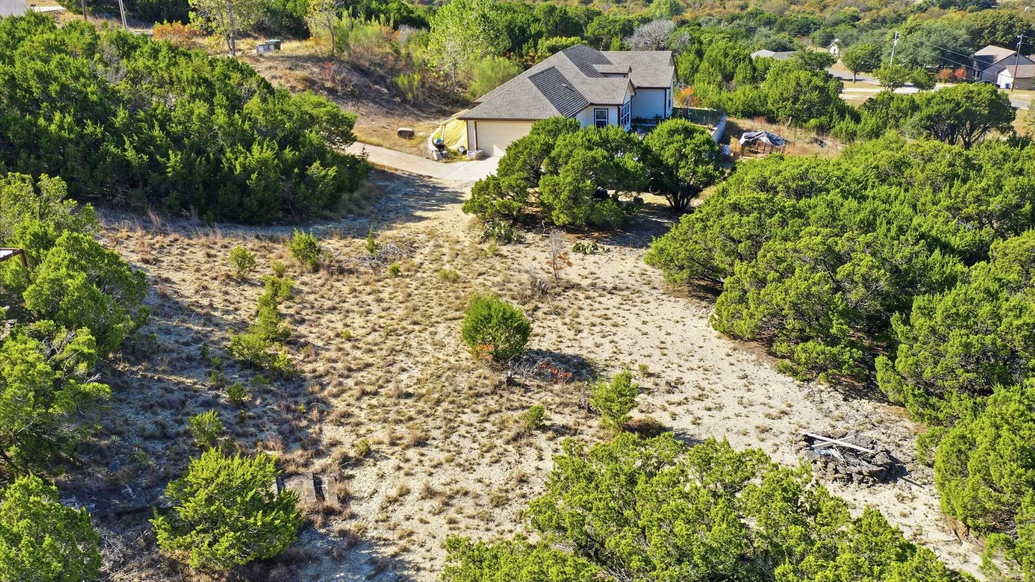 View from above of property