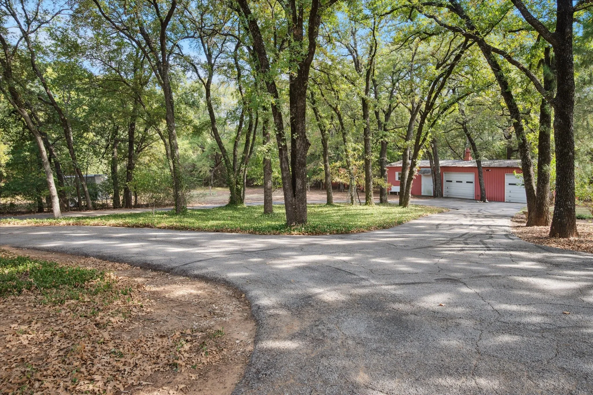 View of asphalt driveway