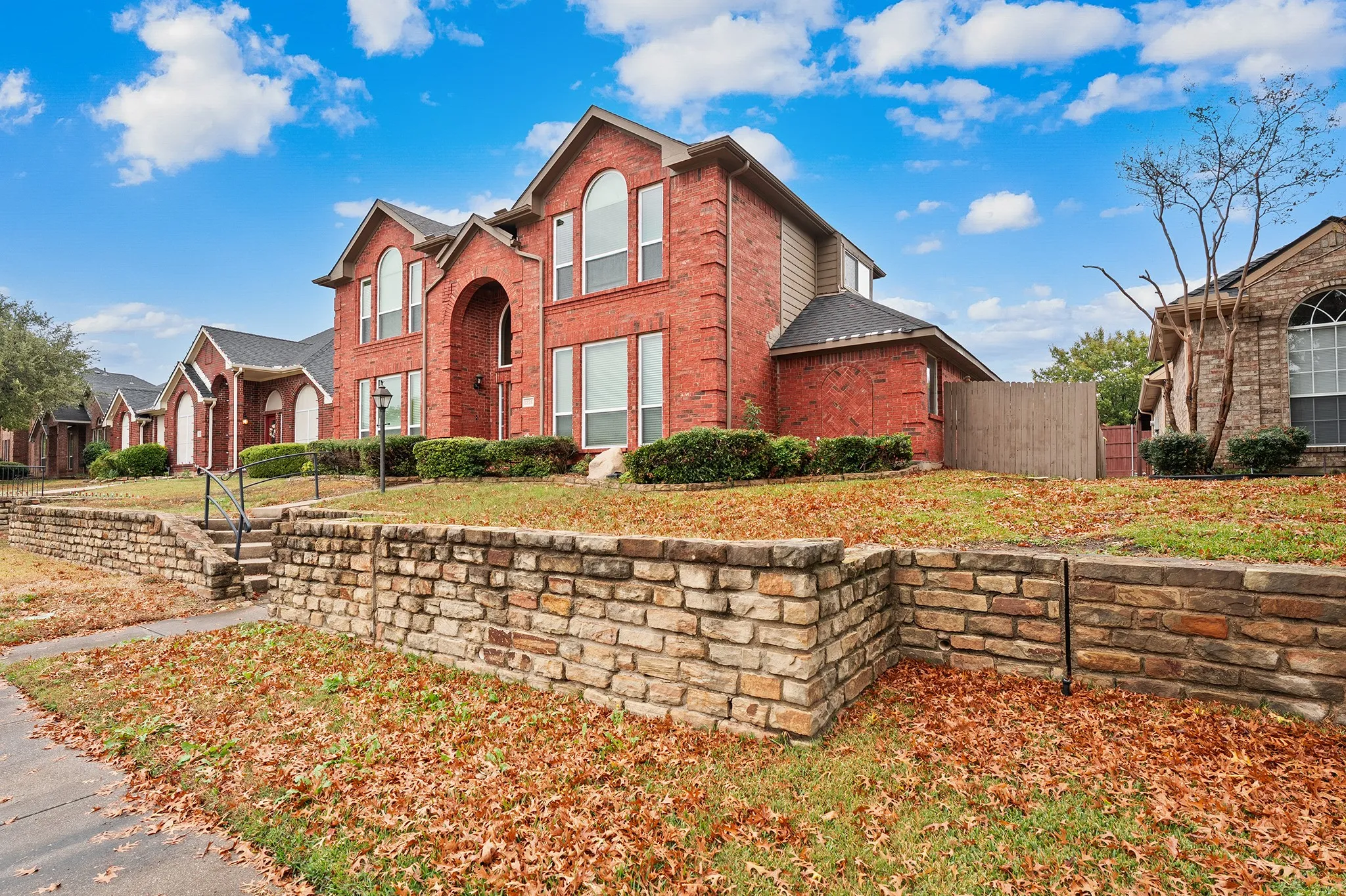 View of front facade with brick siding