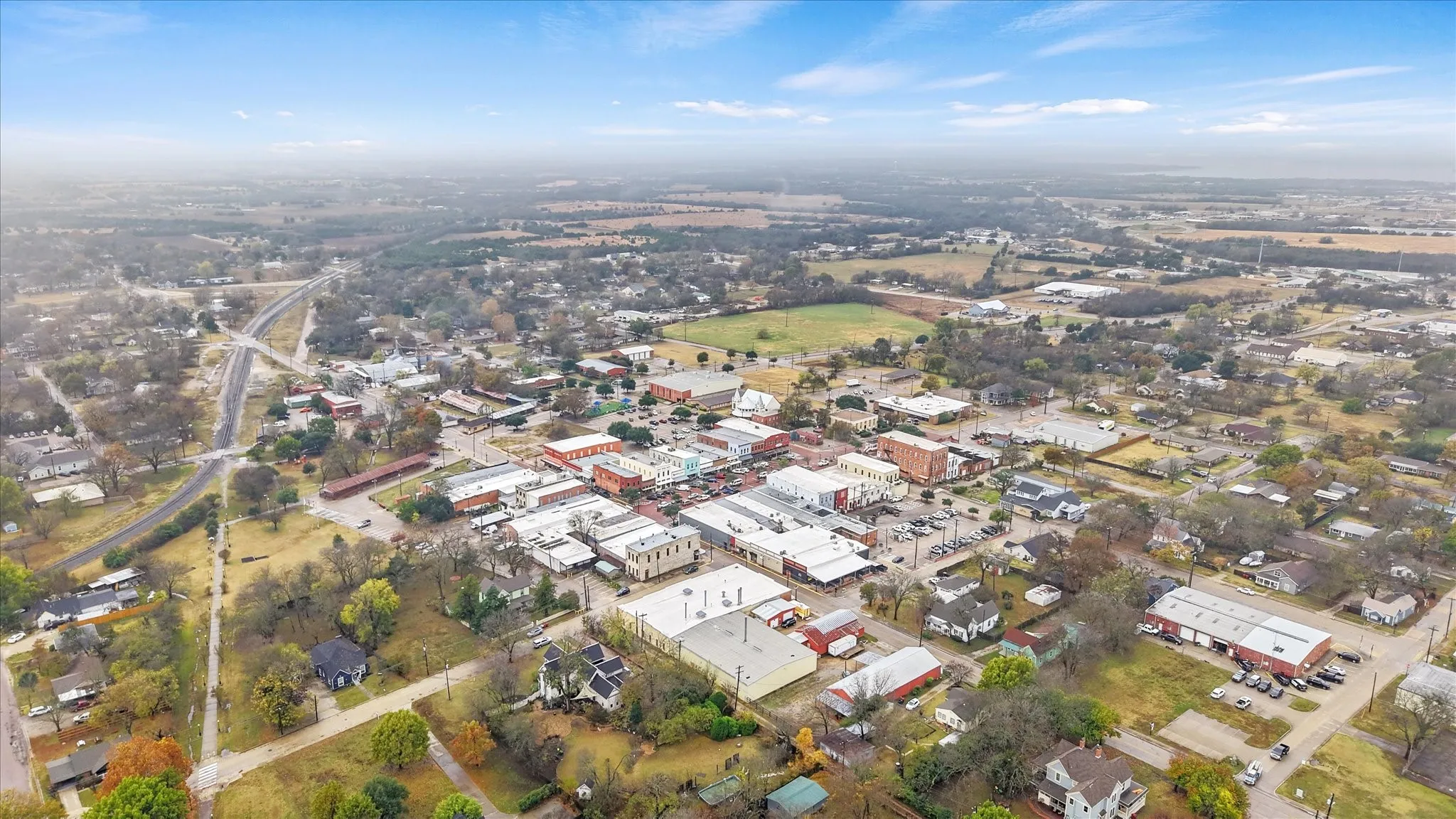Aerial overview of property's location