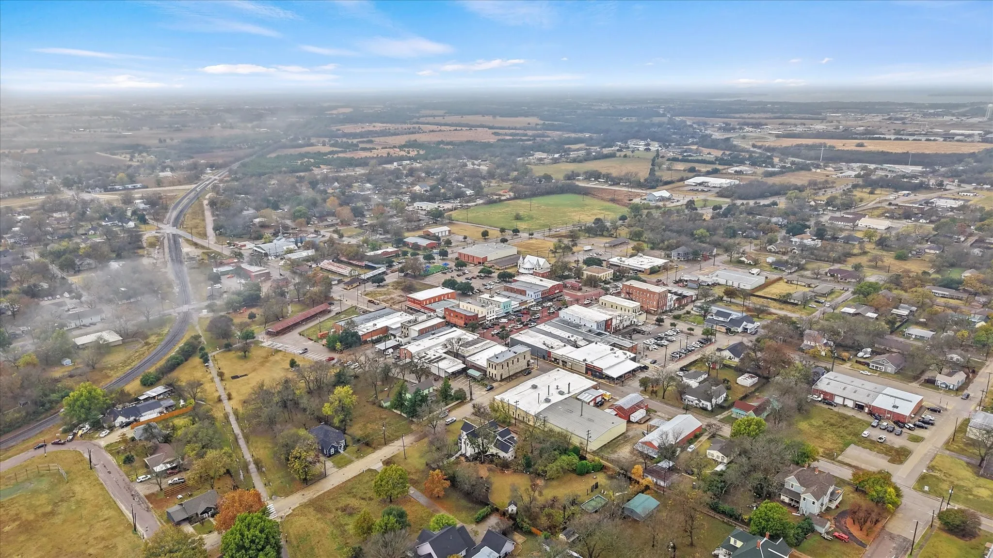 Aerial view of property and surrounding area