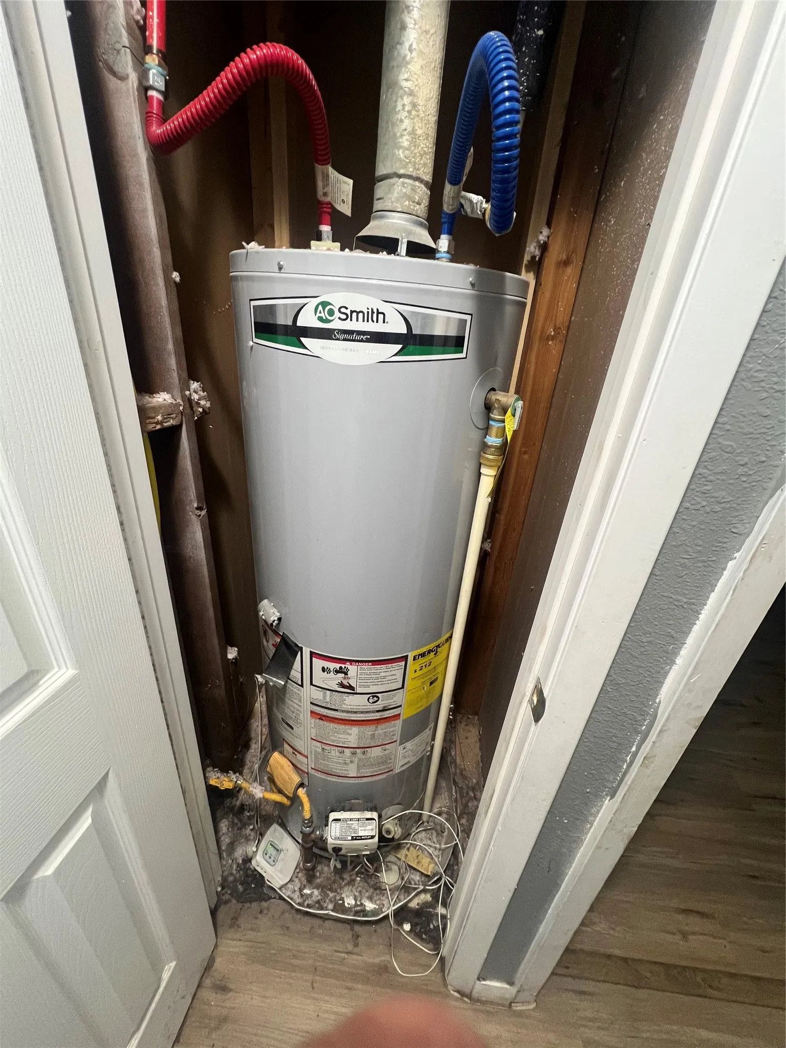 Utilities featuring gas water heater
