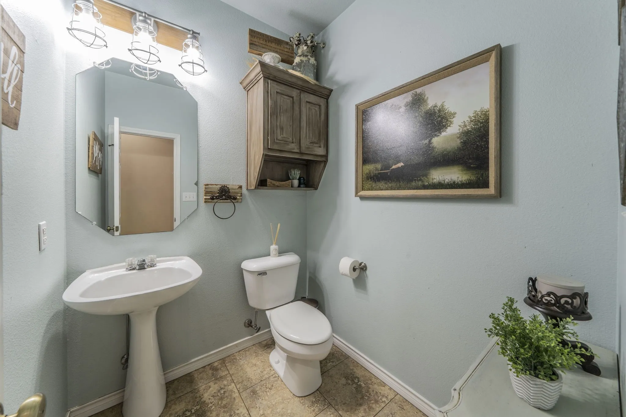Half bath in hall