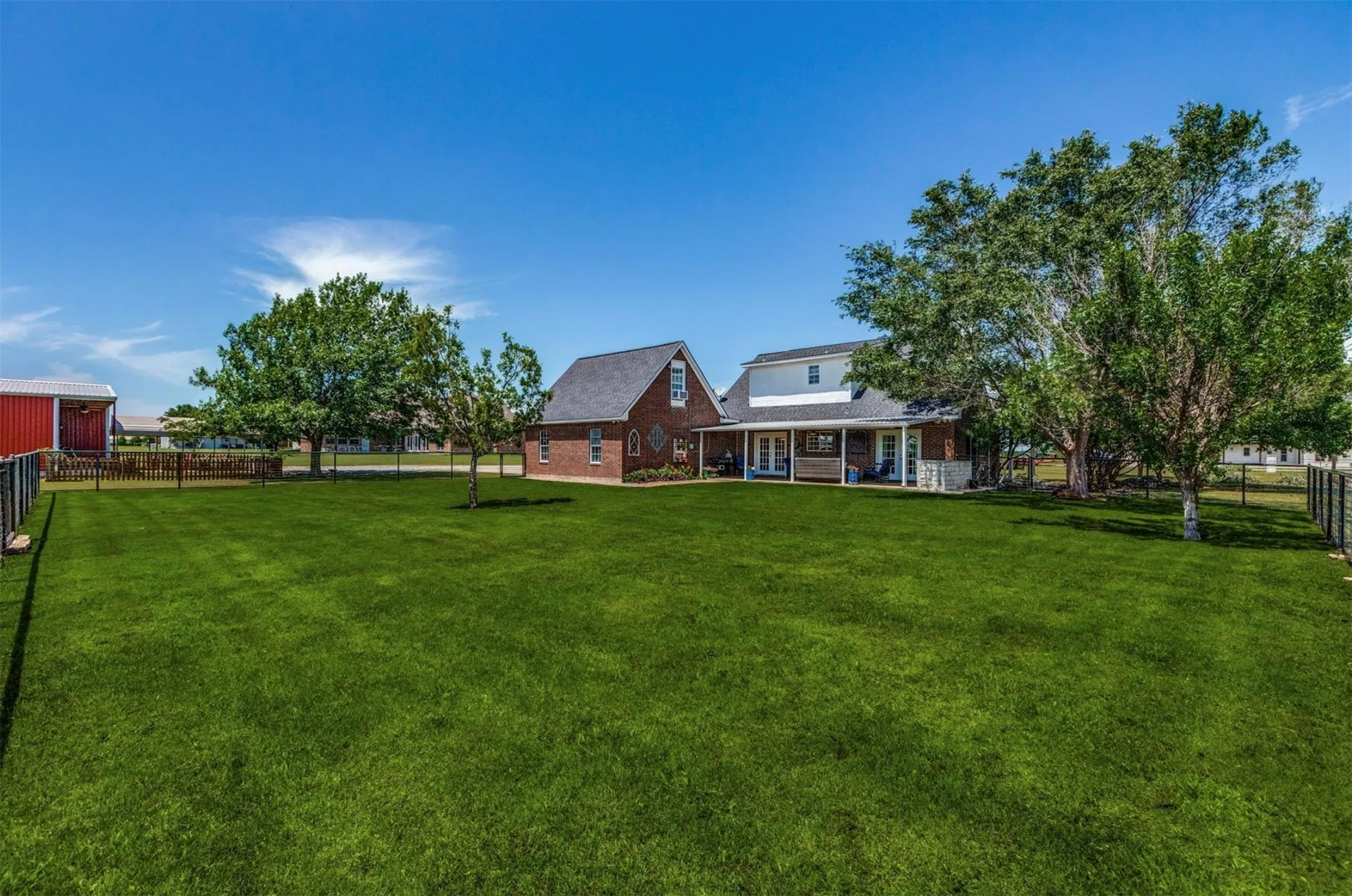 Spacious fenced backyard